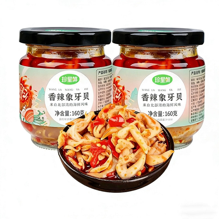 香辣象牙贝酱 鸟贝即食 下饭菜 拌饭拌面酱 金钩贝 160 克
