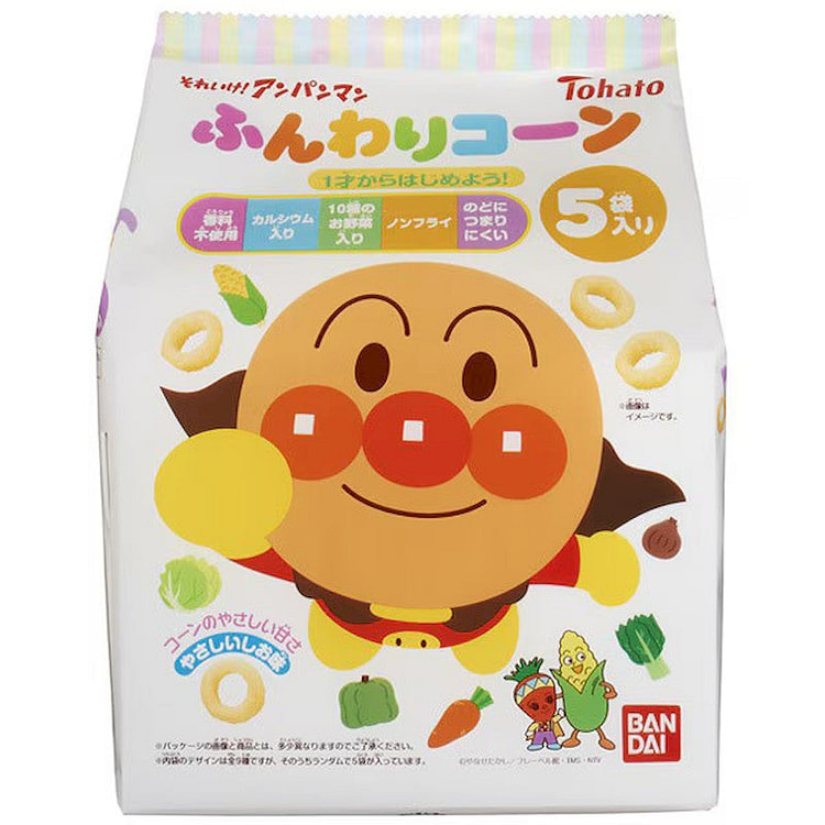Tohato Anpanman Fuwari Corn, Gentle Salt 40g 1 each