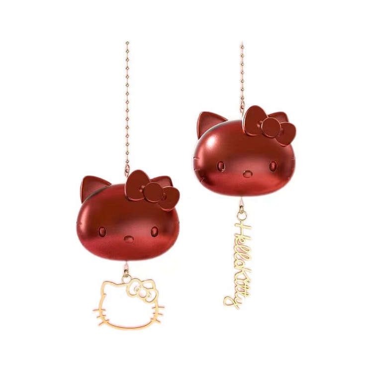 【中国直邮】 FOXTAIL Hellokitty汽车挂件 卡通可爱/防水防污/防磨耐划/装饰品/礼品-红色 1个