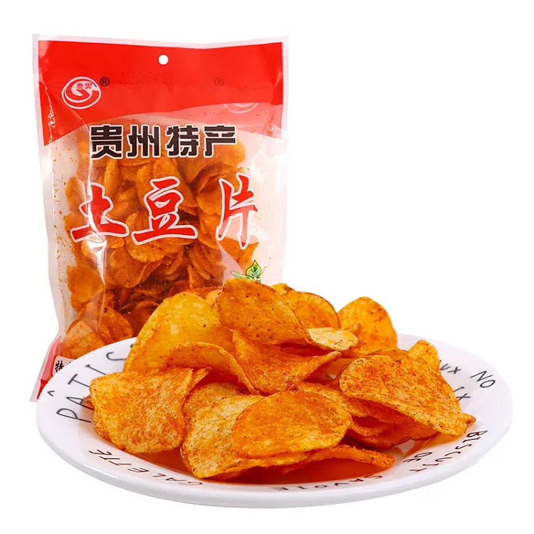 贵州小吃特产麻辣原切土豆片土豆丝薯片130g*1袋 130 克