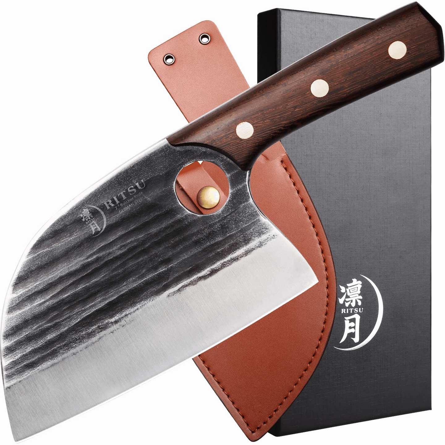 RITSU 7 inchesser serbian chefs knife German High Carbon Stainless Steel 1.54 lb
