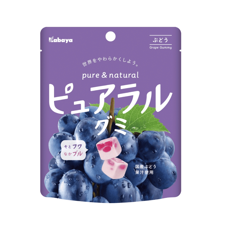 KABAYA Kyoho Grape Juice-filled Soft Candy 58g 1 each