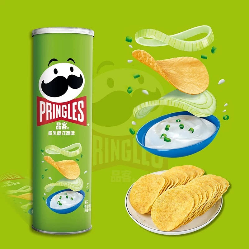 Pringles Yogurt and Onion Potato Chips 110g*2 220 g