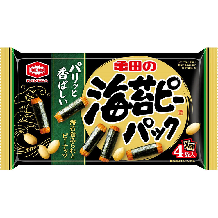 Kameda Seaweed Rice Rolls & Peanuts 85g 1 each