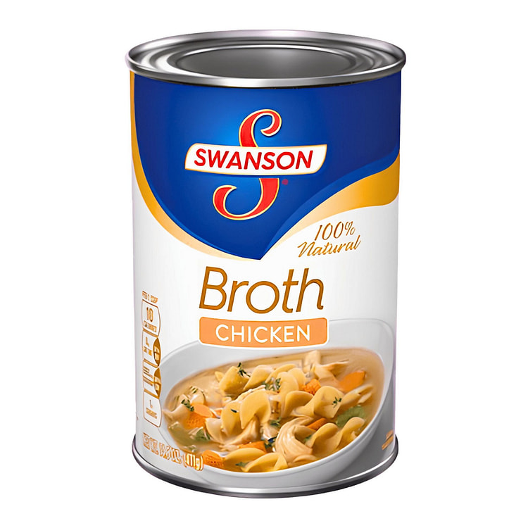 [Swanson] 100% Natural Chicken Broth - 14.5oz 1 each (min 2)