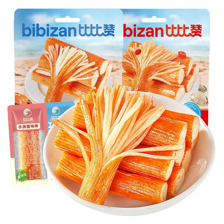 Hand-torn crab-flavored sticks, spicy crab sticks