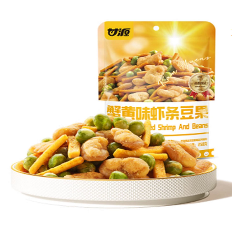 甘源蟹黄味虾条豆果 258 克