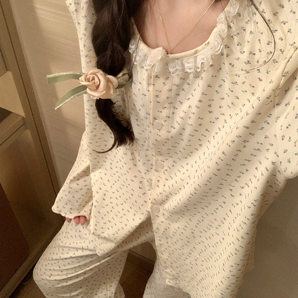 森野花眠 纯棉睡衣套装 XL