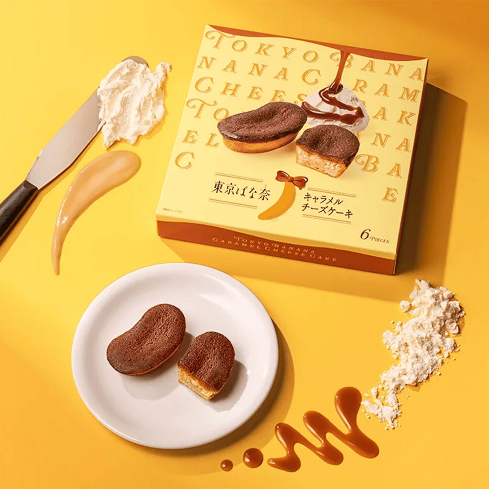 カホン　バナナショコラ　E Get TOKYO BANANA Caramel Cheese Cake 6pc 1 each Delivered | Weee