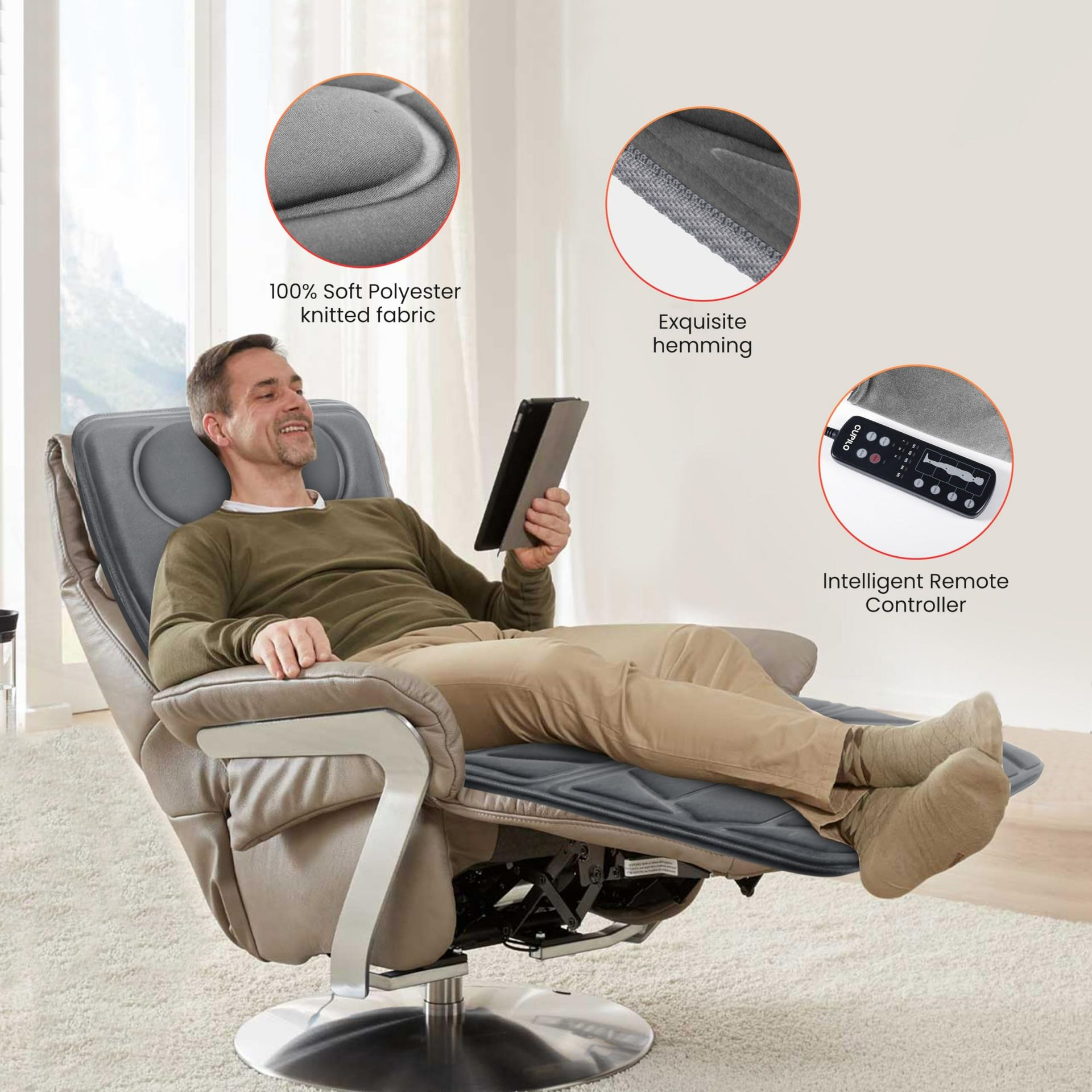 Get Massager Pad, Massage Mat with 10 Vibrating Motors & 5 Modes, Back  Massager Delivered