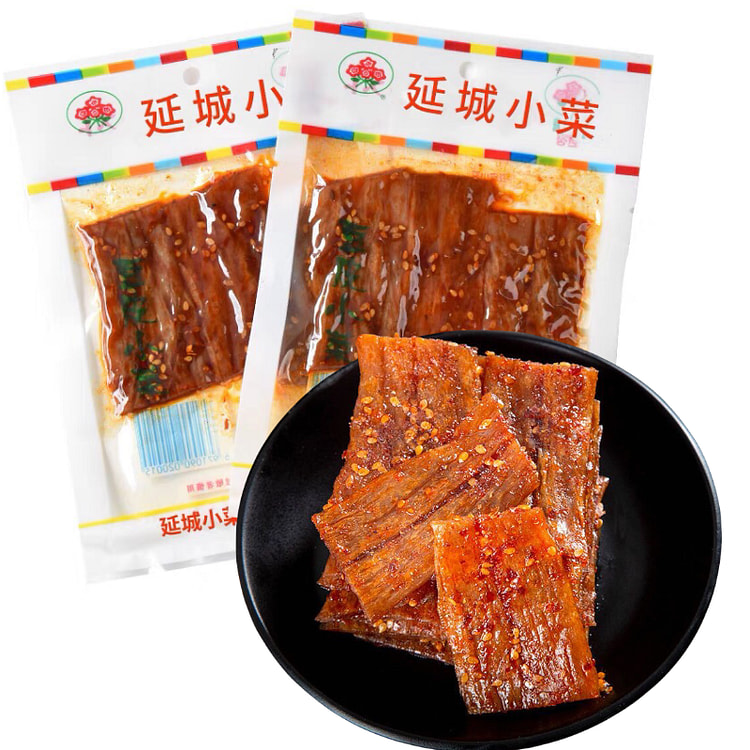 韩式风味 延城豆皮 即食小菜 东北朝鲜族香辣豆皮 80后怀旧食品 15g*3袋