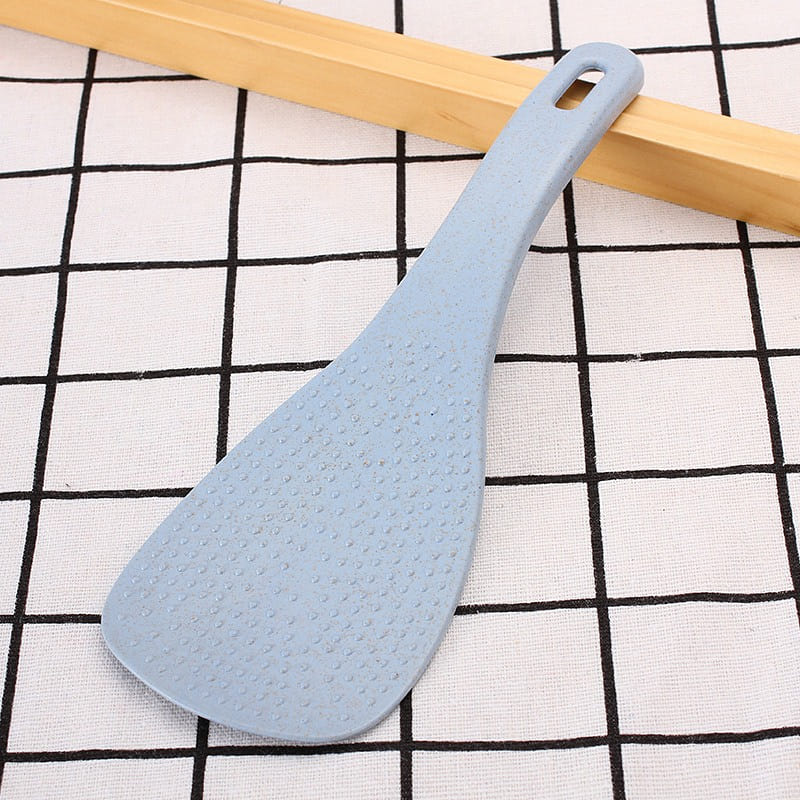 2 Pics Plastic Rice Paddle,Non Stick Standing Rice Spoon Scooper Spatula-Blue 2 count