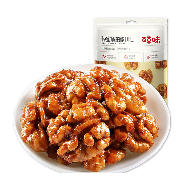 百草味 琥珀蜂蜜核桃仁