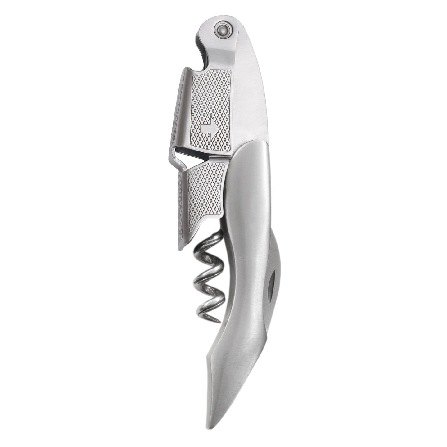True Sommelier Waiter’s Corkscrew – Professional Wine Bottle Opener, Wine Accessories, Gift for Wine Lovers, Stainless Steel – Set of 1, Silver 1 each