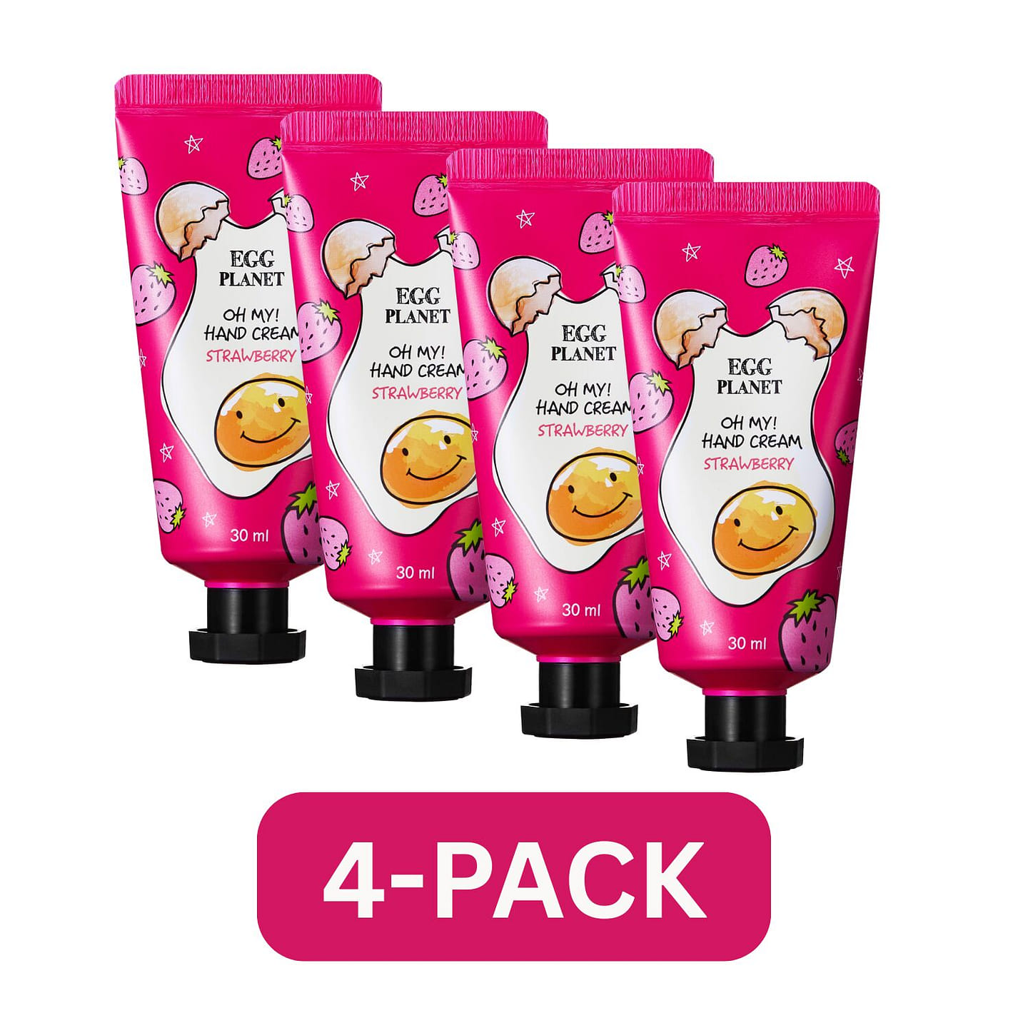 Egg Planet Hand Cream Strawberry 4-Pack 30 ml
