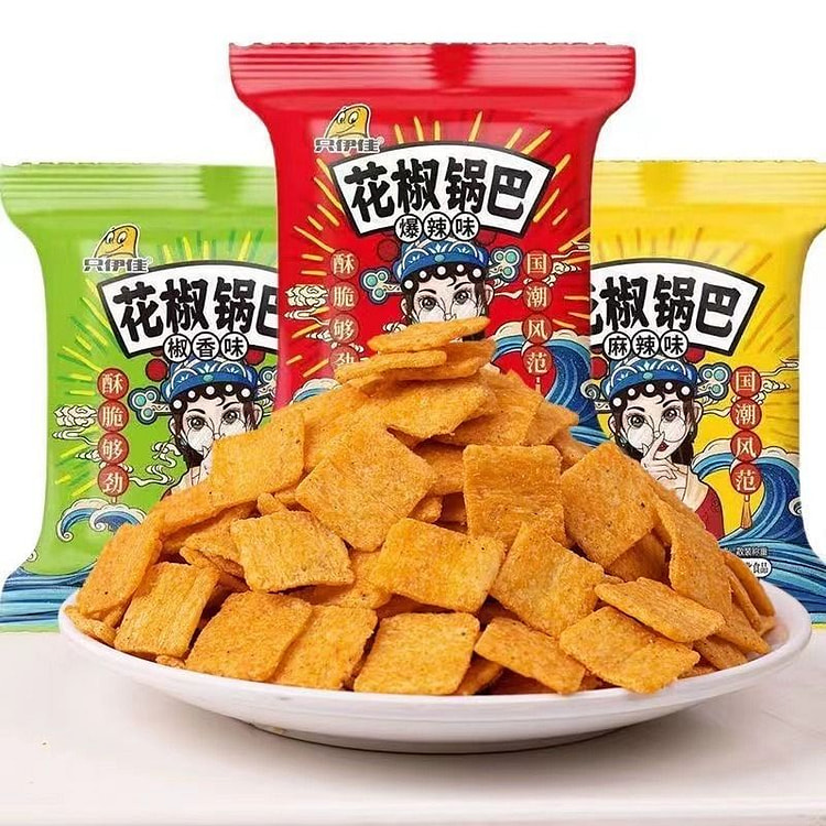 只伊佳 花椒锅巴麻辣椒香爆辣混合口味 20g*6袋