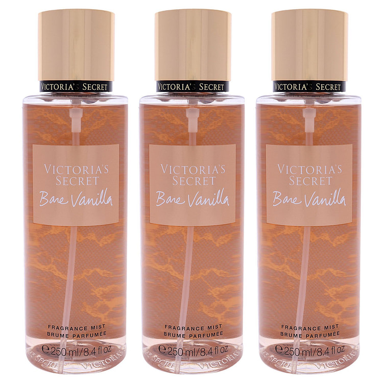 ヴィクトリアズ・シークレットのベアバニラ（女性用）フレグランスミスト 250ml（8.4オンス）3本セット 8.4 オンス
