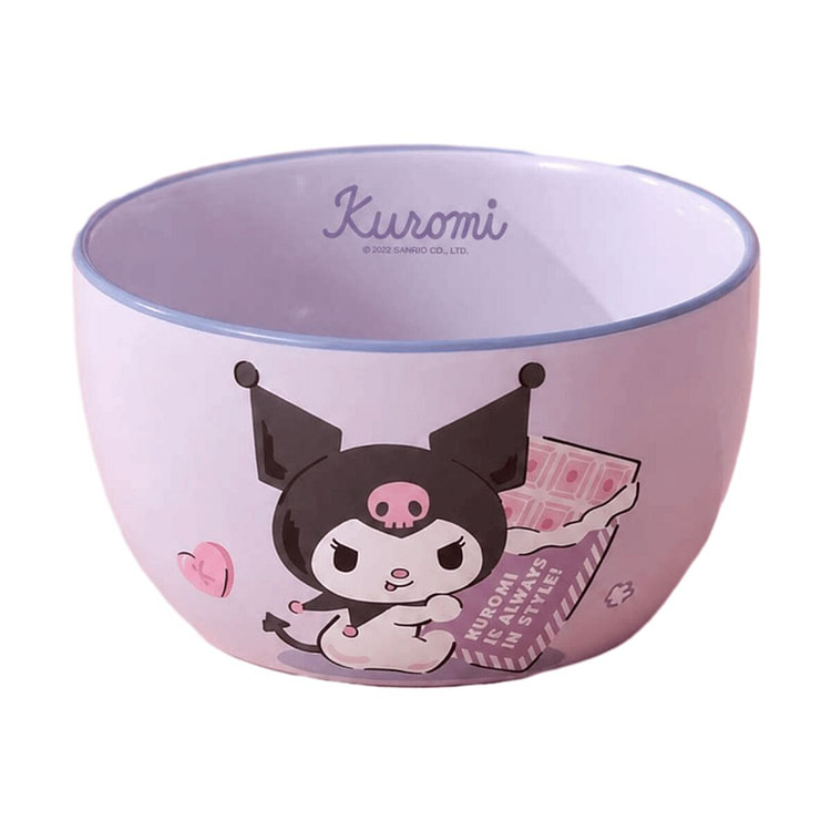 Ceramic Rice Bowl - Kuromi (4.5 Inches) 1 count
