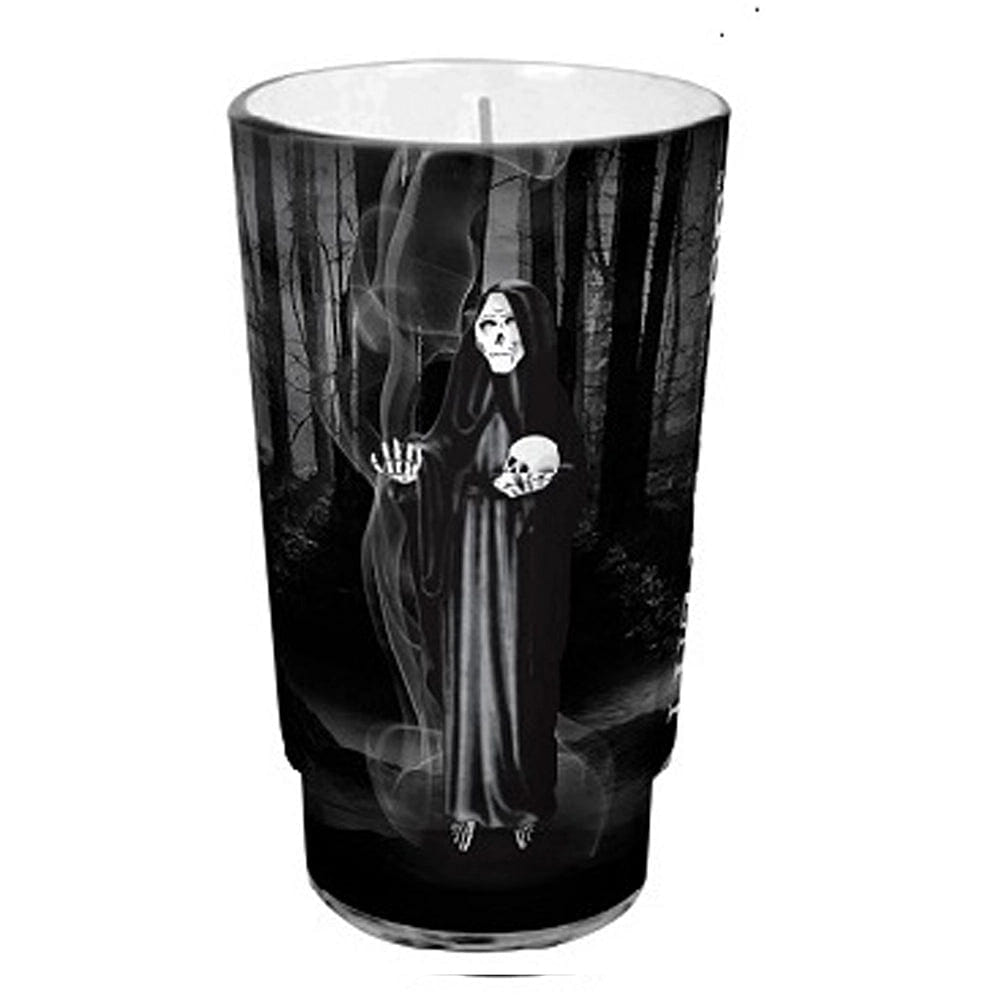 Santa Muerte White Candle lrg cup – Case – 12 Units 1 each