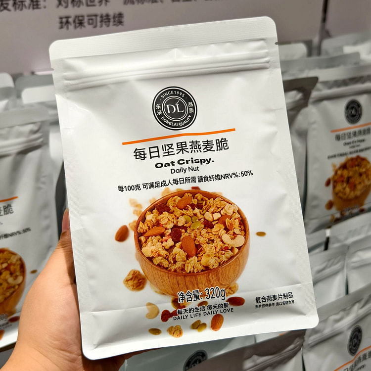 胖东来每日坚果燕麦脆320g*1袋冲泡即食正品代购 320 克