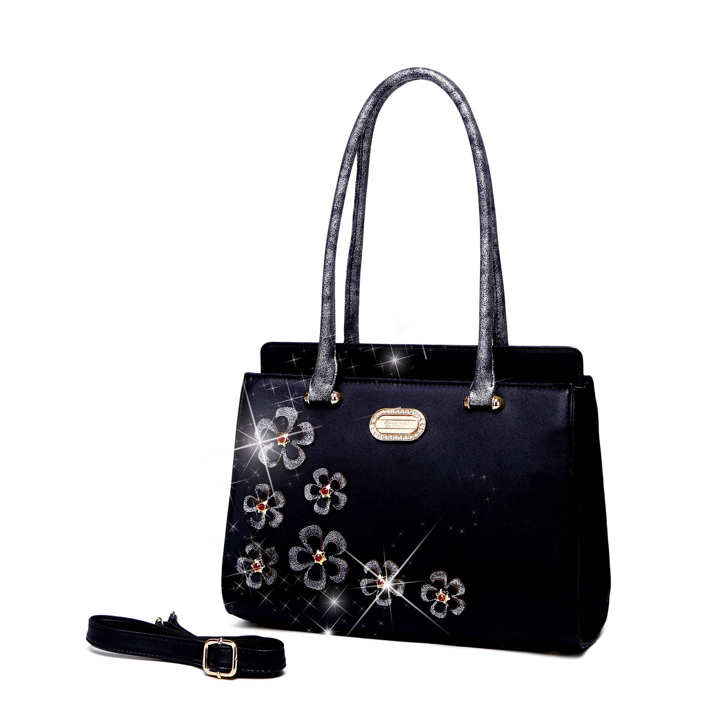 Twinkle Cosmos Florality Purse and Handbag Black [KT5485-BK] 1 each