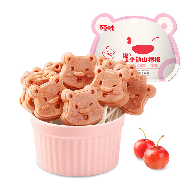 百草味 小熊山楂棒零食小吃蜜饯果脯 120g*1袋