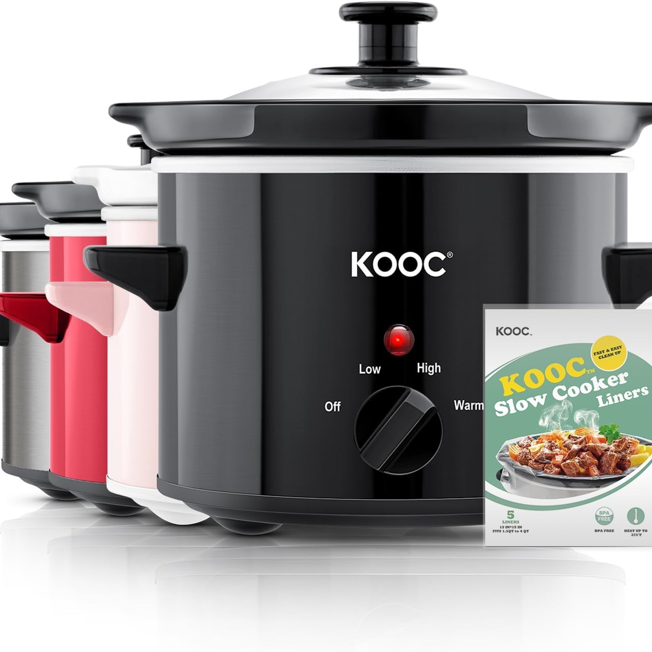 Get Small Slow Cooker, Free Liners Included for Easy 1 count Delivered ...