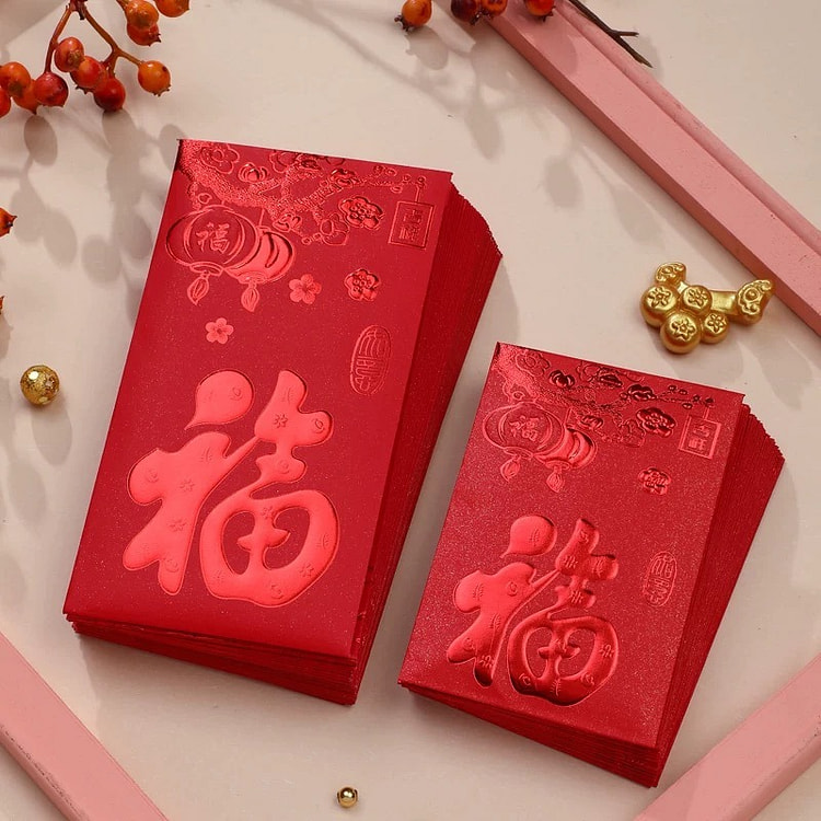 中式新年新款利是封福字祝福红包袋大号-灯笼吉祥