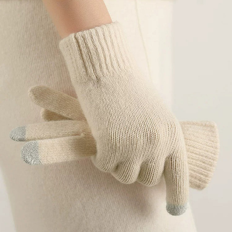 SKIL OF Hangzhou Luoyan Wool Gloves(Off-white) 1 each