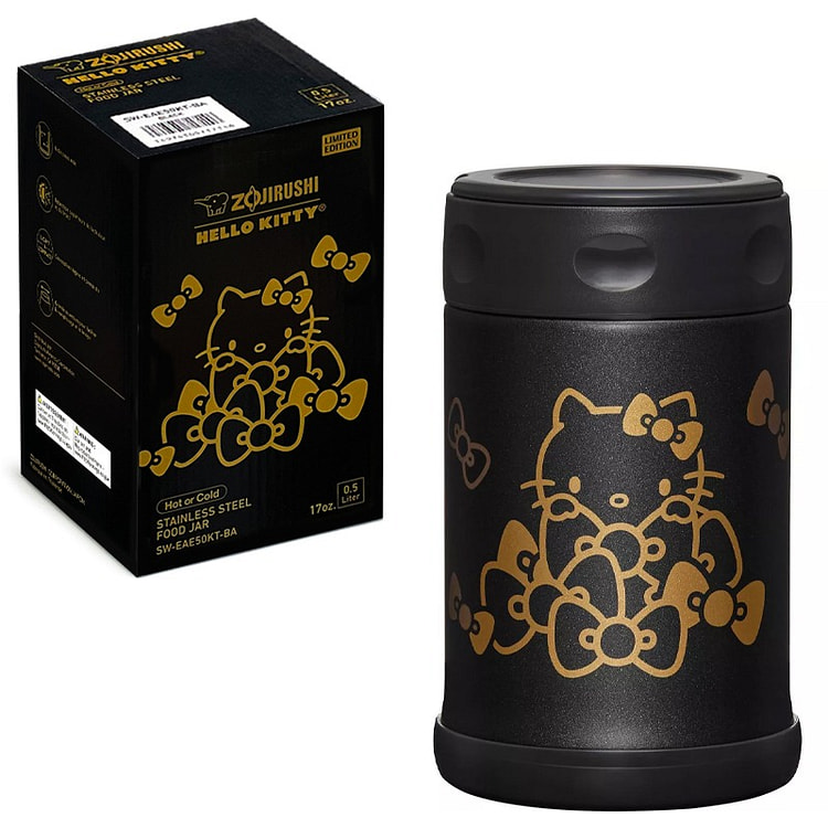Zojirushi x Hello Kitty Food Jar Black 12 oz