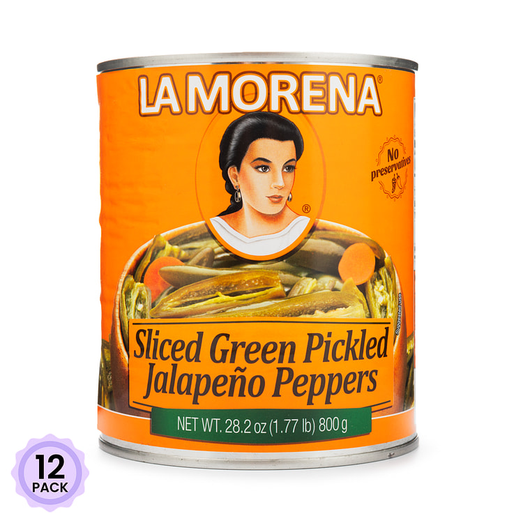 La Morena 切片腌制墨西哥辣椒 27 盎司*12 包