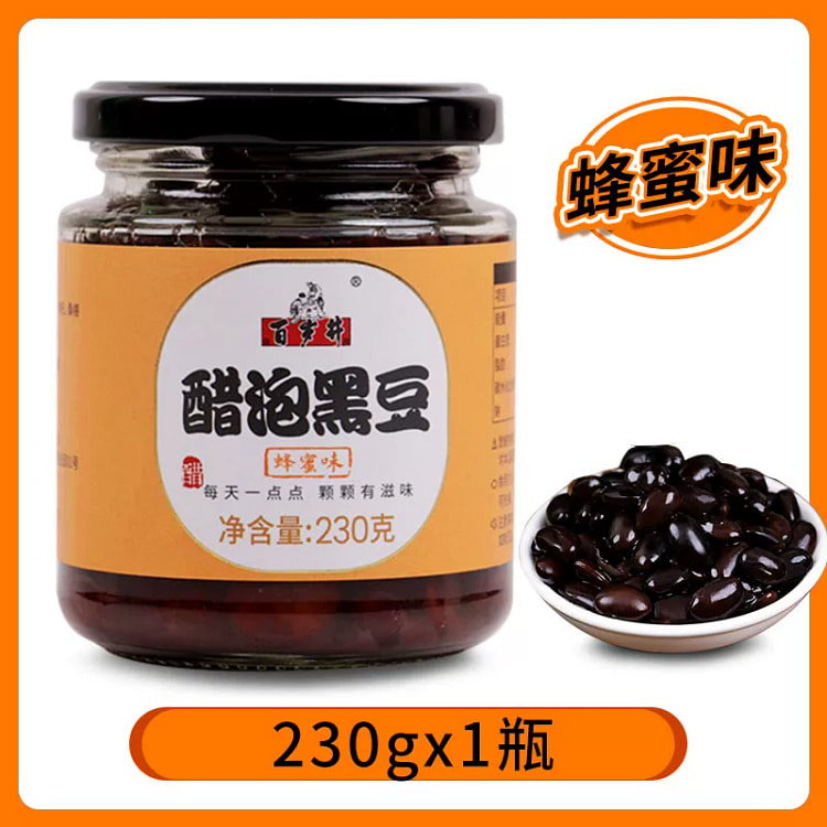 百岁井 醋泡黑豆 河南封丘特产即食 蜂蜜味*1瓶