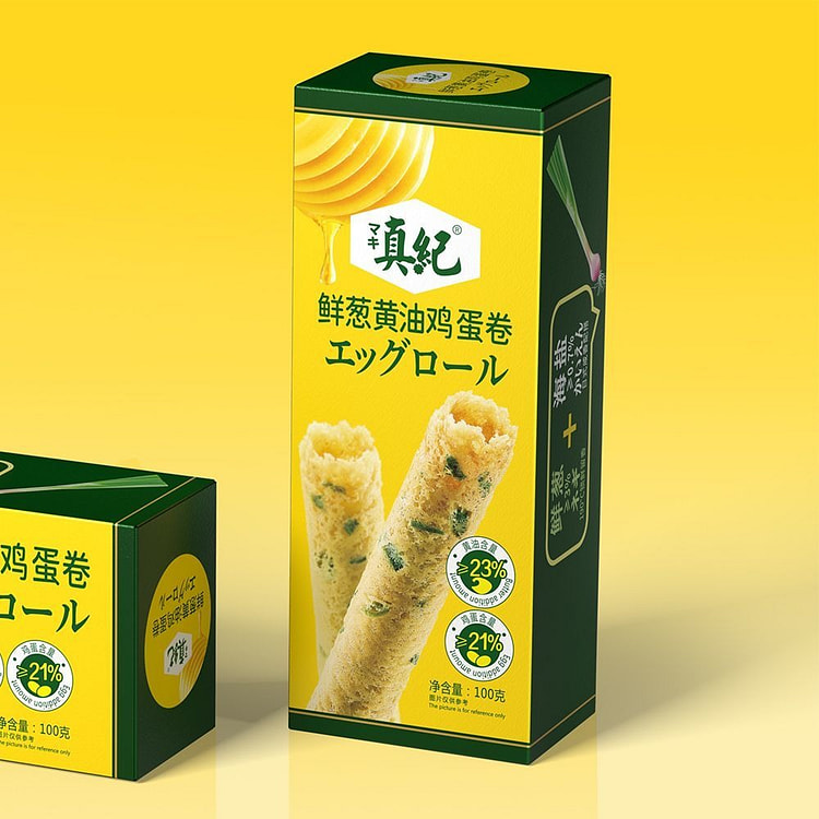 真纪蛋卷鲜葱黄油葱香蛋卷酥饼干下午茶100g*1盒 100 克