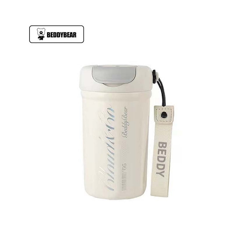 杯具熊 陶瓷内胆保温杯 白 400 毫升