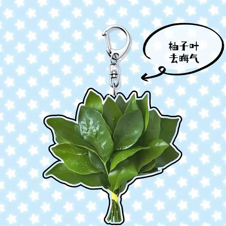 【赵露思同款】柚子叶去晦气钥匙扣幸运书包挂件亚克力 1 份