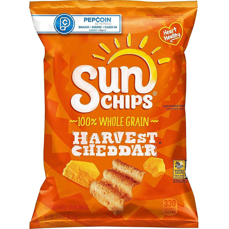 Lay's SunChips Harvest Cheddar Chips 2.37 oz 24 ct 1 each
