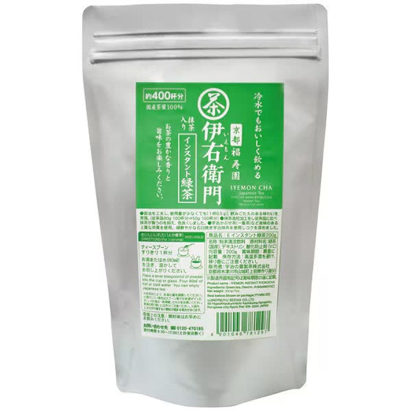 Uji no Tsuyu Iyemon Instant Green Tea Matcha 200g 1 each