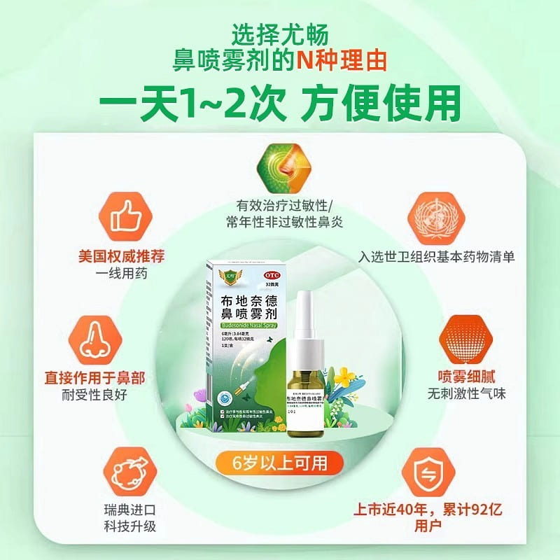 Euchang Budesonide Nasal Spray 120 spray allergic rhinitis spray 6 ml