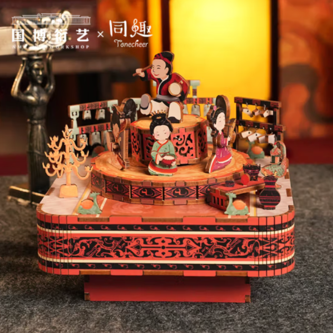 中國國家博物館出品漢宮樂八音盒手工DIY積木拼裝木質音樂盒文創- Weee!