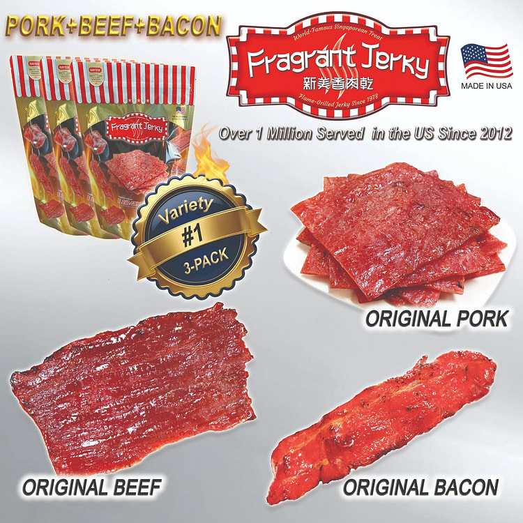 Original Flavor Jerky (Orig. Pork/Beef/Bacon 4oz) 340 g