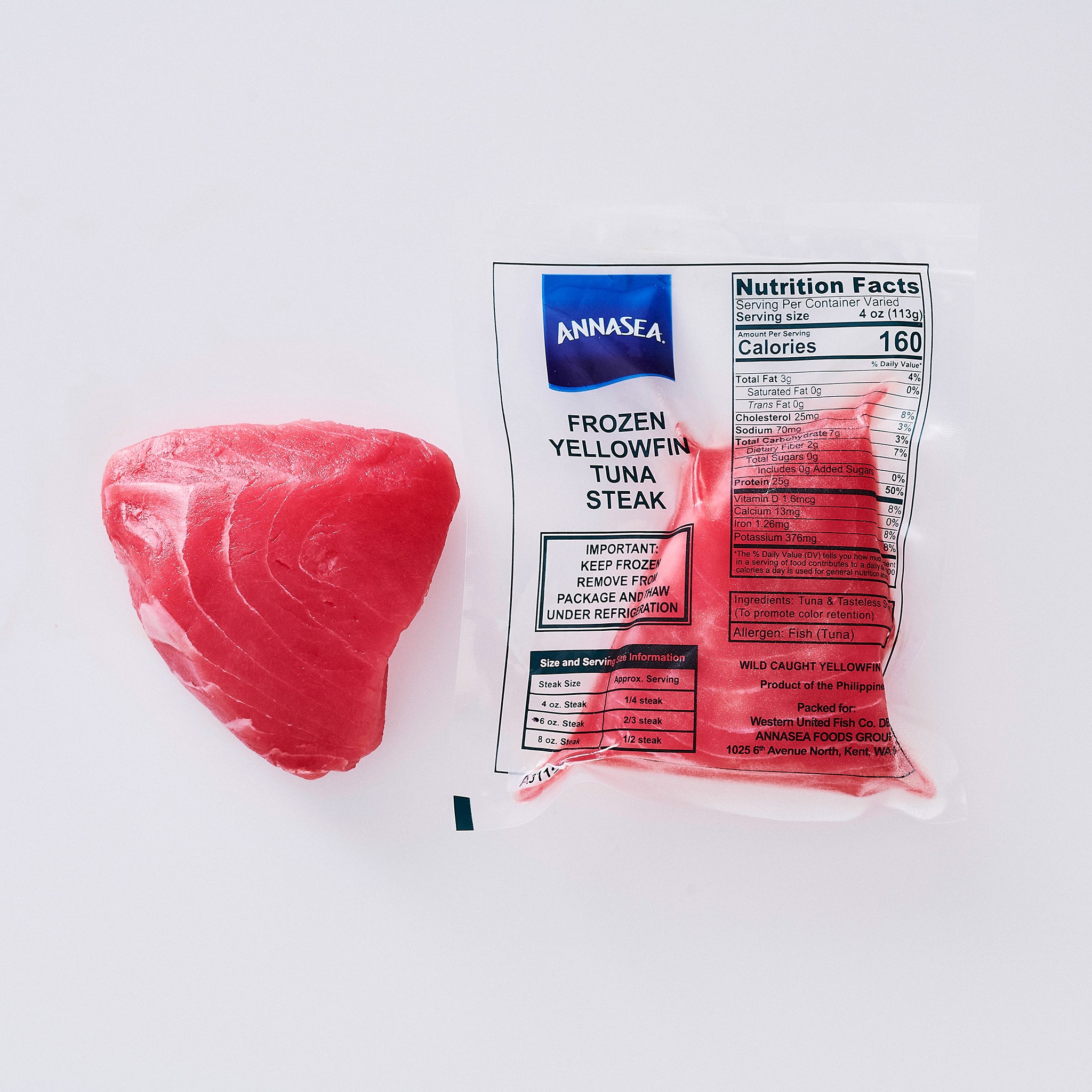 Annasea Frozen Ahi Steak 6 oz 6 oz