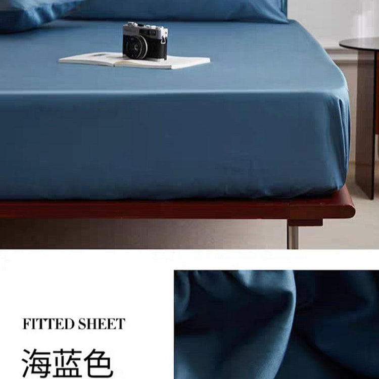 单品 100支长绒棉床笠 queen 海蓝色