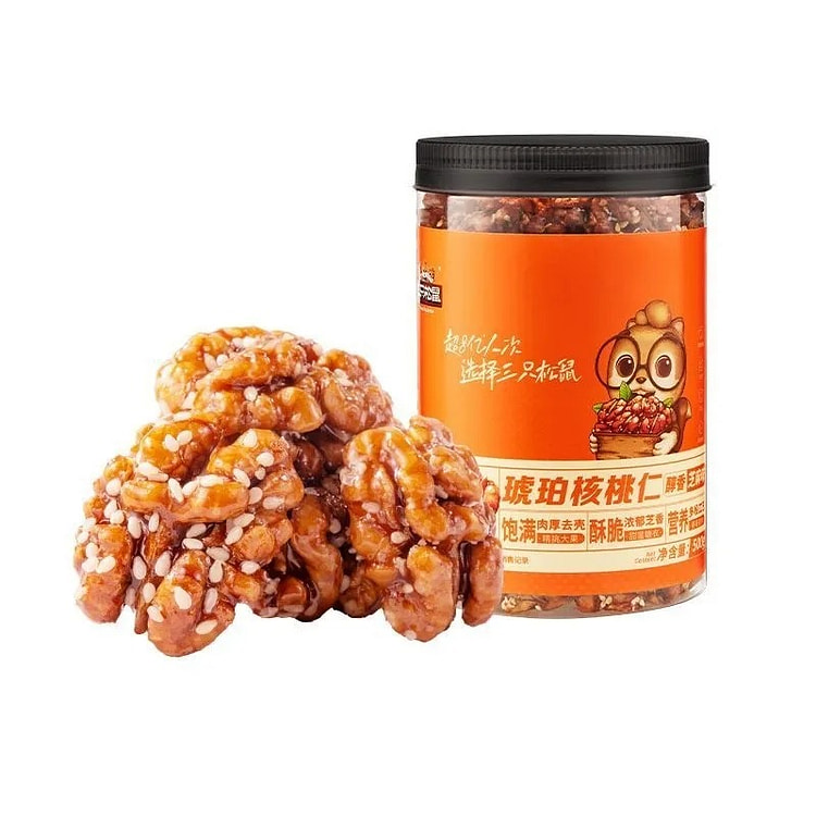 Three Squirrels Amber Walnuts, 500g*1 500 g