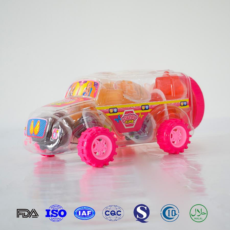 The Happy Time Assorted Fruit Jelly Pink Car 6 each