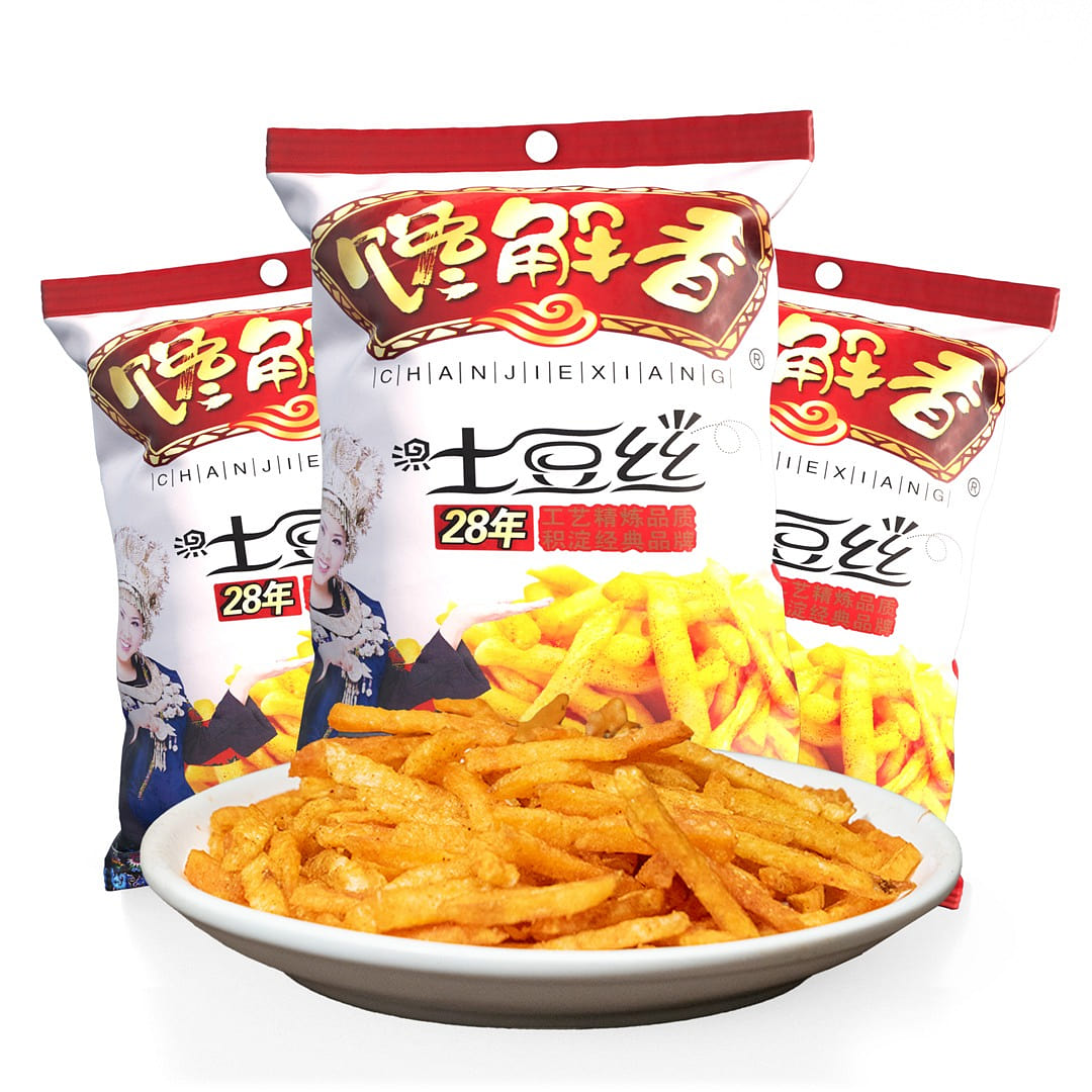 贵州特产 麻辣味土豆丝网红零食聚会追剧必备【3包】 105 克