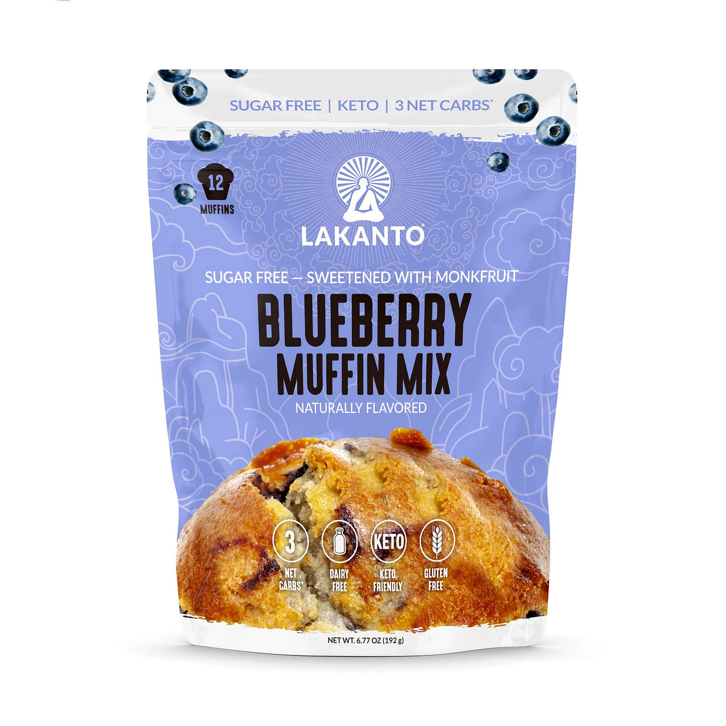 Lakanto No Sugar Added Blueberry Muffin Mix 6.77 온스