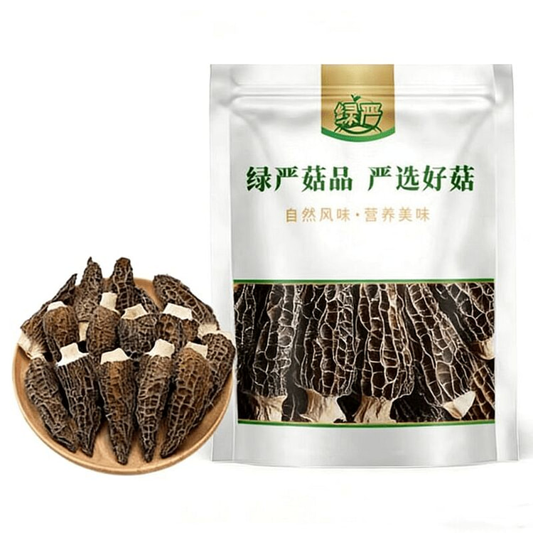 福建特产 绿严 羊肚菌菇 干货 菌菇煲汤 滋补 50 克