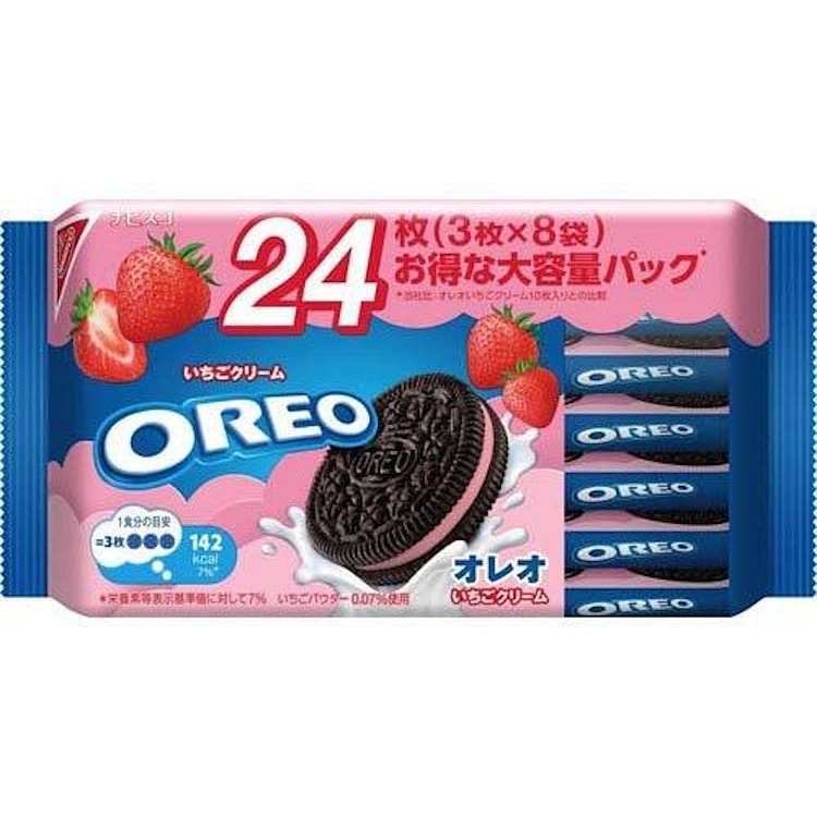 OREO Strawberry Cream Sandwich Cookies 3pcs*8packs 1 pack