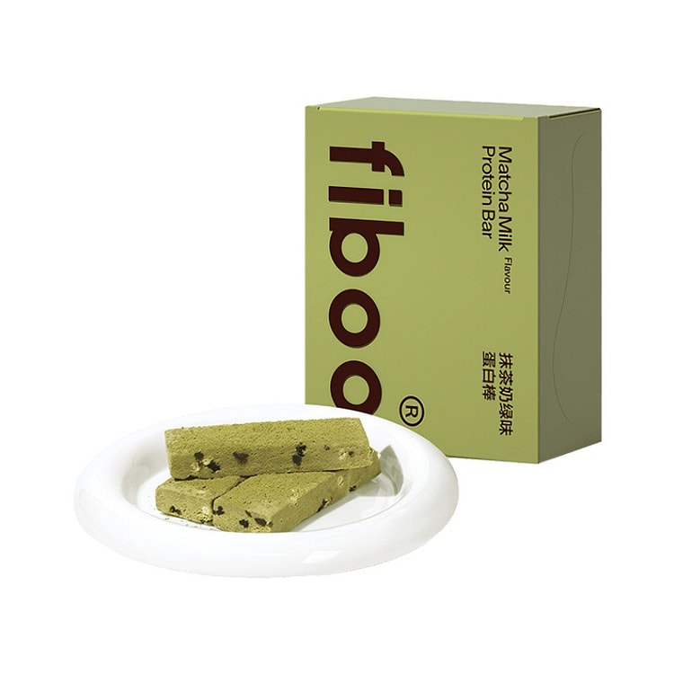 FIBOO Protein Bars #Matcha & Milk Flavor 6pcs