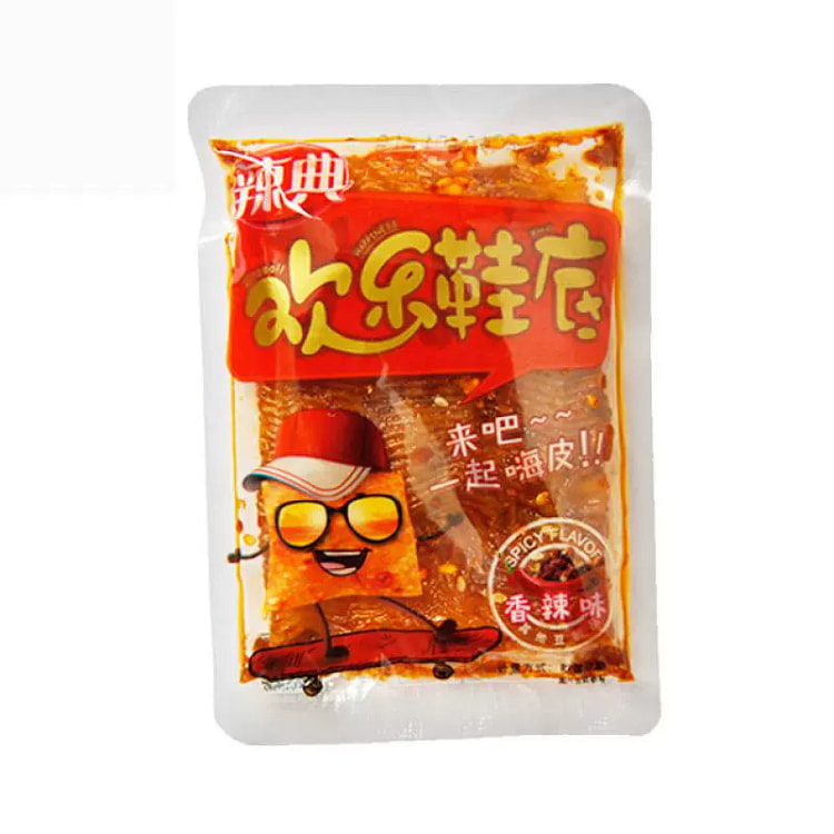 辣典欢乐鞋底豆皮辣条大辣片变态辣小包装经典小零食28g*1包